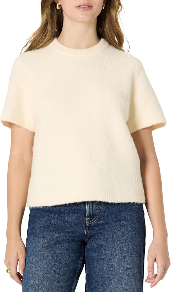 Amazon Essentials (Demi's Pick) Women's Relaxed-Fit Faux Mohair Short Sleeve Sweater Top | Amazon (US)