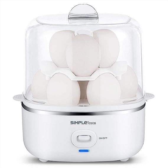SimpleTaste Automatic Electric Cooker for Hard or Soft Boiled, Poached Eggs, Omelets and Steamed ... | Amazon (US)