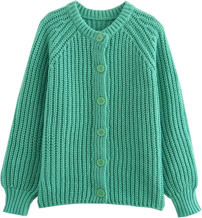 KEOMUD Women's Chunky Cardigan Sweaters 2025 Spring Long Sleeve Button Down Knit Cardigans | Amazon (US)