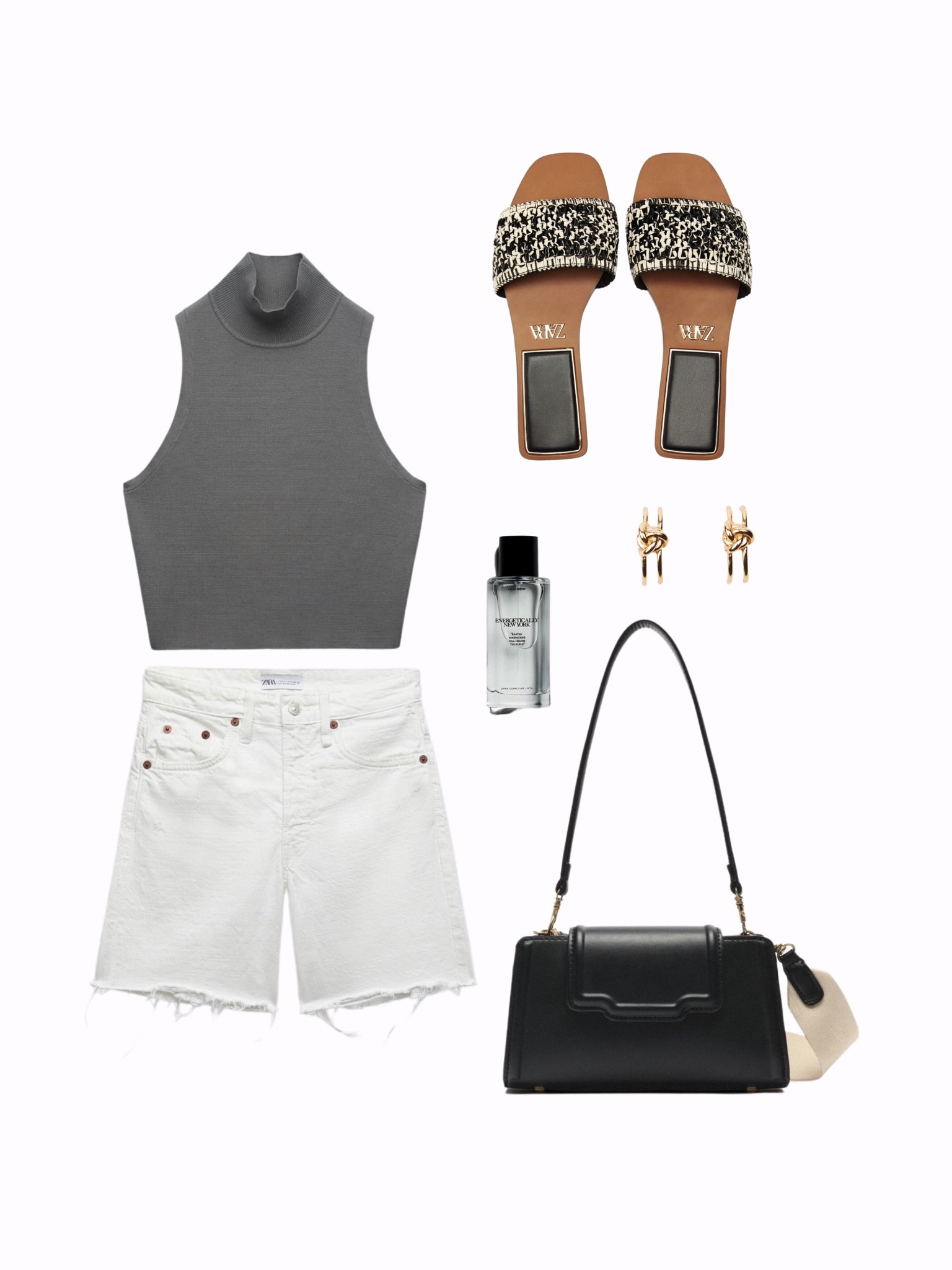 Zara Summer:
Top: 1750/001
Shorts: 4365/056
Bag: 6216/110
Perfume: 0110/319
Earrings: 4548/218
Shoes: 2605/110

#LTKunder100 #LTKSeasonal #LTKstyletip