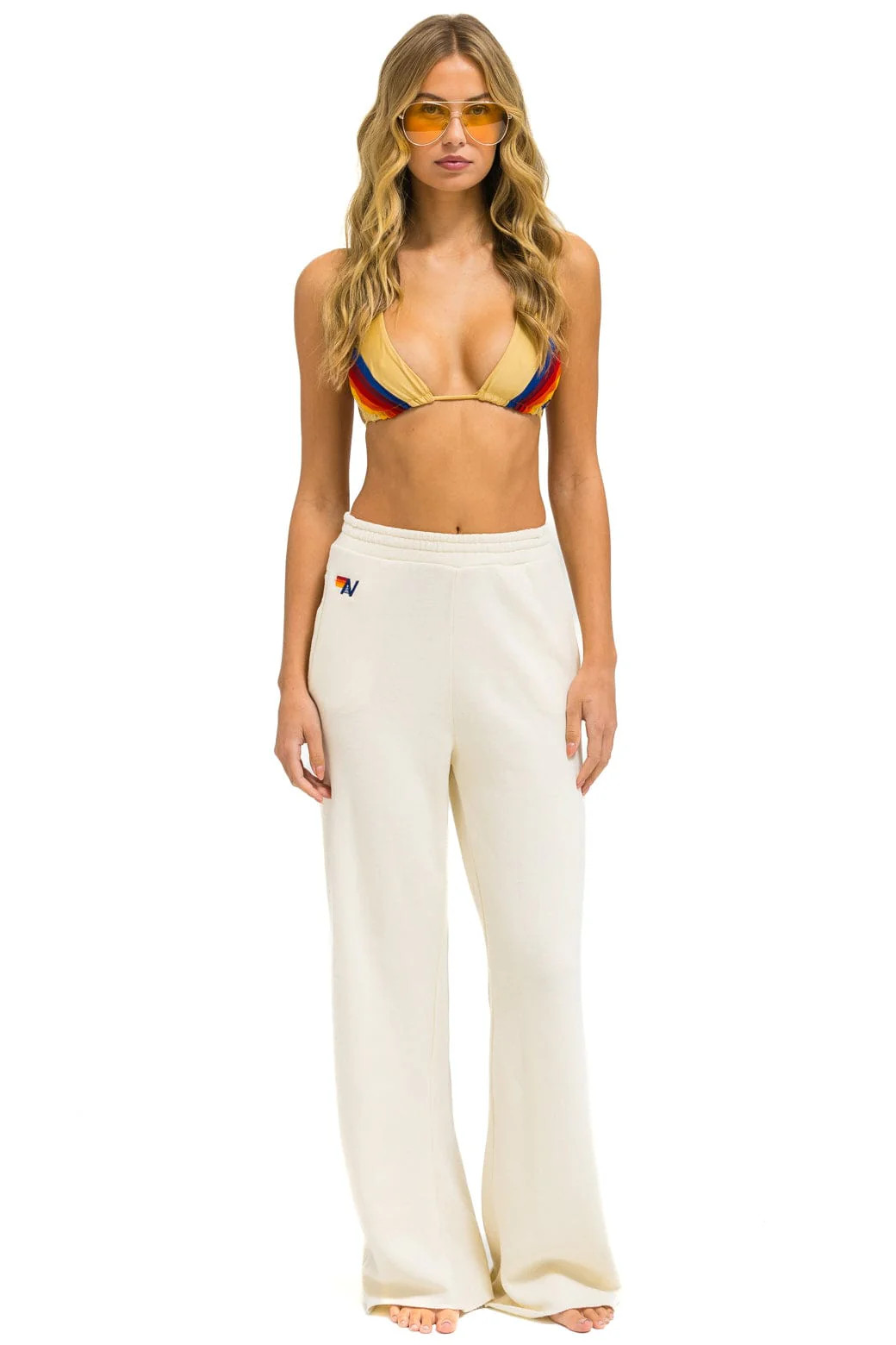 WIDE LEG POCKET SWEATPANTS - VINTAGE WHITE | Aviator Nation