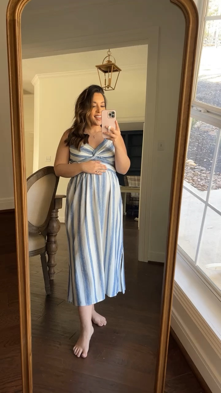 Nautical maternity vibes! Perfect for beaching this spring and summer and so comfortable on the bump!

#LTKtravel #LTKVideo #LTKbump