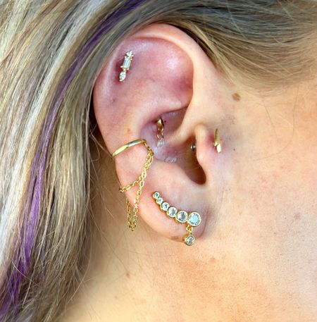 New Ear Climber (singular hole!) I’ve also had the ear cuff/chain on for one week straight (sleeping/showering) without removing it and it’s 💯! 

#amazon #amazonfind #amazonfinds #founditonamazon #amazonstyle #amazonfashion #ear #piercing #earring piercing jewelry, ear piercing jewelry, earrings, earring, earscape, ear chains, ear chain, multiple earrings, ear cuff, ear climber, earring jacket, second hole, third hole, lobe, ear lobe, conch piercing, rook piercing, helix piercing, cartilage piercing, forward helix piercing, flat piercing, daith piercing, industrial piercing, tragus piercing #costumejewelry #jewelry #gold #silver #goldjewelry #goldjewelryideas #jewelrytrends #jewelryaddict #jewelrylover #jewelryforwomen #silverjewelry #necklace #bracelet #rings #earrings #accessories #trendyjewelry #goldnecklace #silvernecklace #goldbracelet #silverbracelet #goldearrings #silverearrings #goldrings #silverrings #goldaccessories #silveraccessories #pearl #pearls #affordablejewelry #budgetjewelry #layered #layering #layeringjewelry #beads #beaded #dainty #daintyjewelry #stacking #stackable #stackablejewelry #layerednecklaces #stackablebracelets #stackablerings #boho #bohostyle #bohojewelry #bohobracelets #bohonecklaces #statementjewelry #statementearrings #under50 #under100 #jewelryunder50 #jewelryunder100  

#LTKFindsUnder100 #LTKStyleTip #LTKFindsUnder50