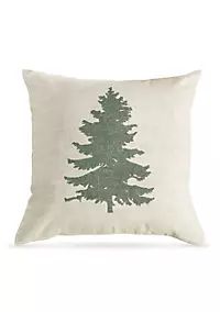 Paseo Road by HiEnd Accents Green Pine Tree Linen Throw Pillow | Belk