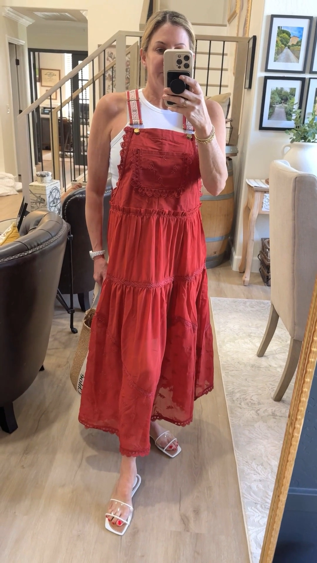 Spring Casual Dress. Adjustable shoulder straps. More colors available. FP vibes.

#LTKSeasonal #LTKootd #LTKOver40