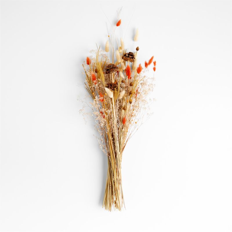 Pinecone and Bunny Tail Dried Bouquet 26" | Crate & Barrel | Crate & Barrel