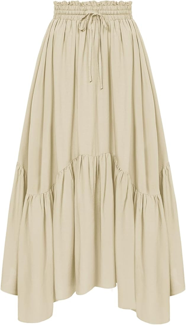 Scarlet Darkness Maxi Skirts for Women High Waist Renaissance Skirt Long Skirt with Pockets | Amazon (US)