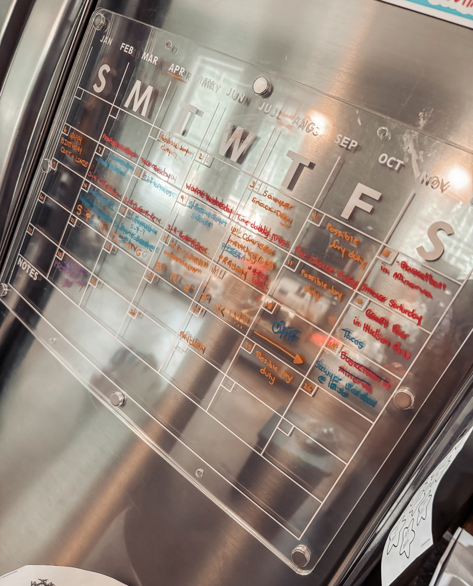 Now that the kids are getting older, Eric is coaching and moving into an administrator role at school, our lives are pretty hectic!! This is a life saver for us in order to keep track of the chaos. Sticks right in the fridge and is dry erase so easy to make changes day-to-day. An absolute must if yall have busy lives like us ❤️❤️ did I mention how freaking affordable it is? 👌🏻

#LTKGiftGuide #LTKHome #LTKFamily