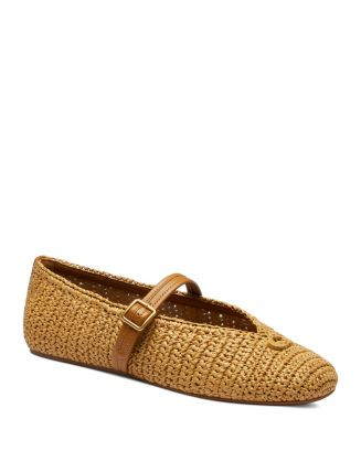 Women's Sculpted Mary Jane Raffia Flats | Bloomingdale's (US)