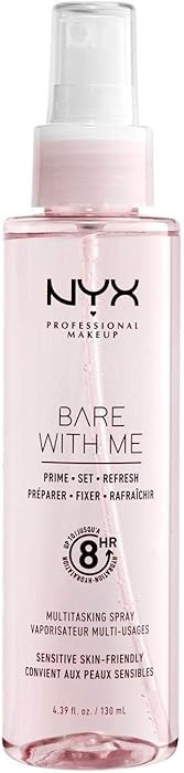 NYX PROFESSIONAL MAKEUP Bare With Me Multitasking Face Primer & Makeup Setting Spray, Hydrating F... | Amazon (US)