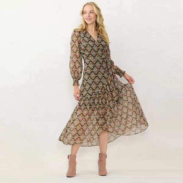 Women's LC Lauren Conrad High-Low Hem Faux-Wrap Maxi Dress | Kohl's