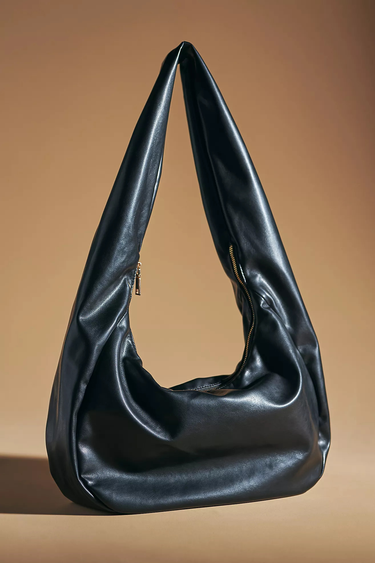 Timmie Faux-Leather Slouchy Shoulder Bag | Anthropologie (US)