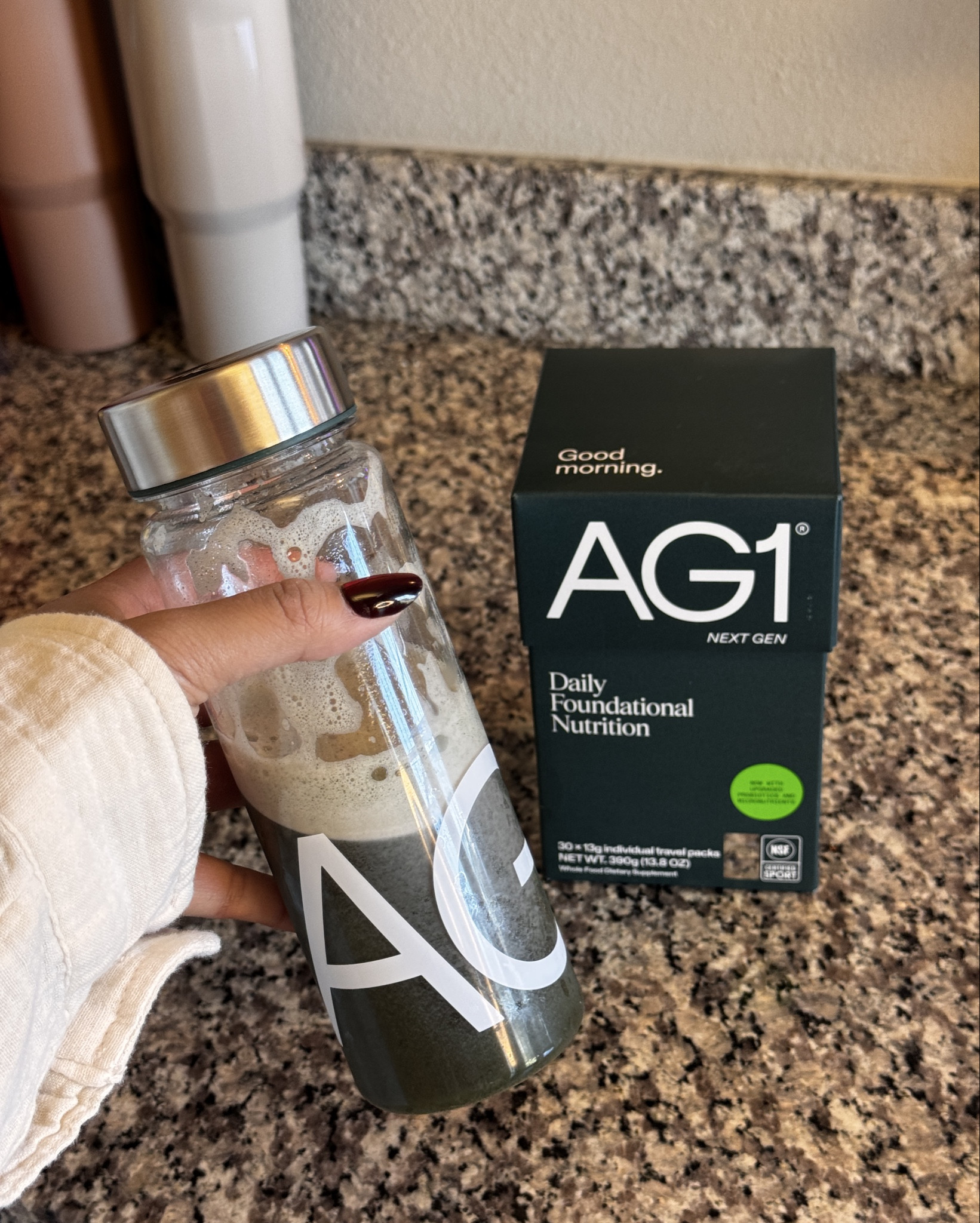 newest obsession to stay on track. 

https://shop.drinkag1.com/SIERRA

Save on AG1 products. Daily drink filled with greens and nutrients to fill your nutritional gaps  

#LTKmorningroutine #LTKSaleAlert #LTKActive