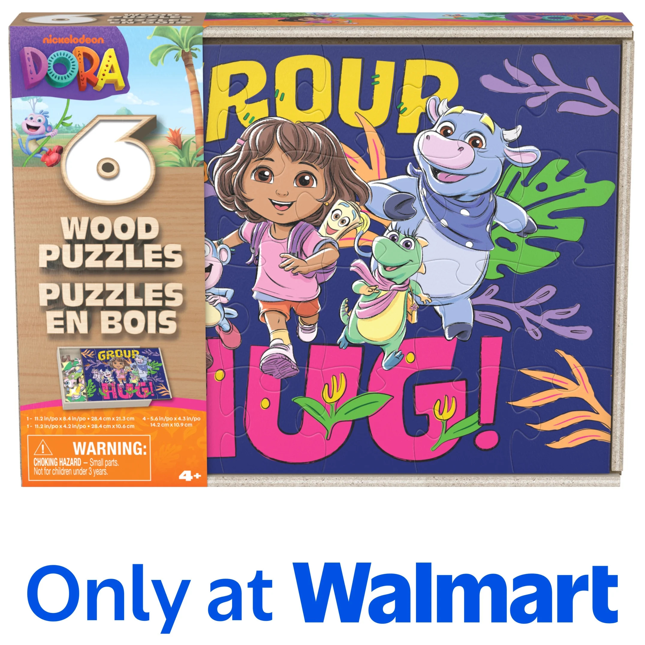 Spin Master Games, Dora 6-Pack of Wooden Jigsaw Puzzles, for Ages 3 and up | Walmart (US)
