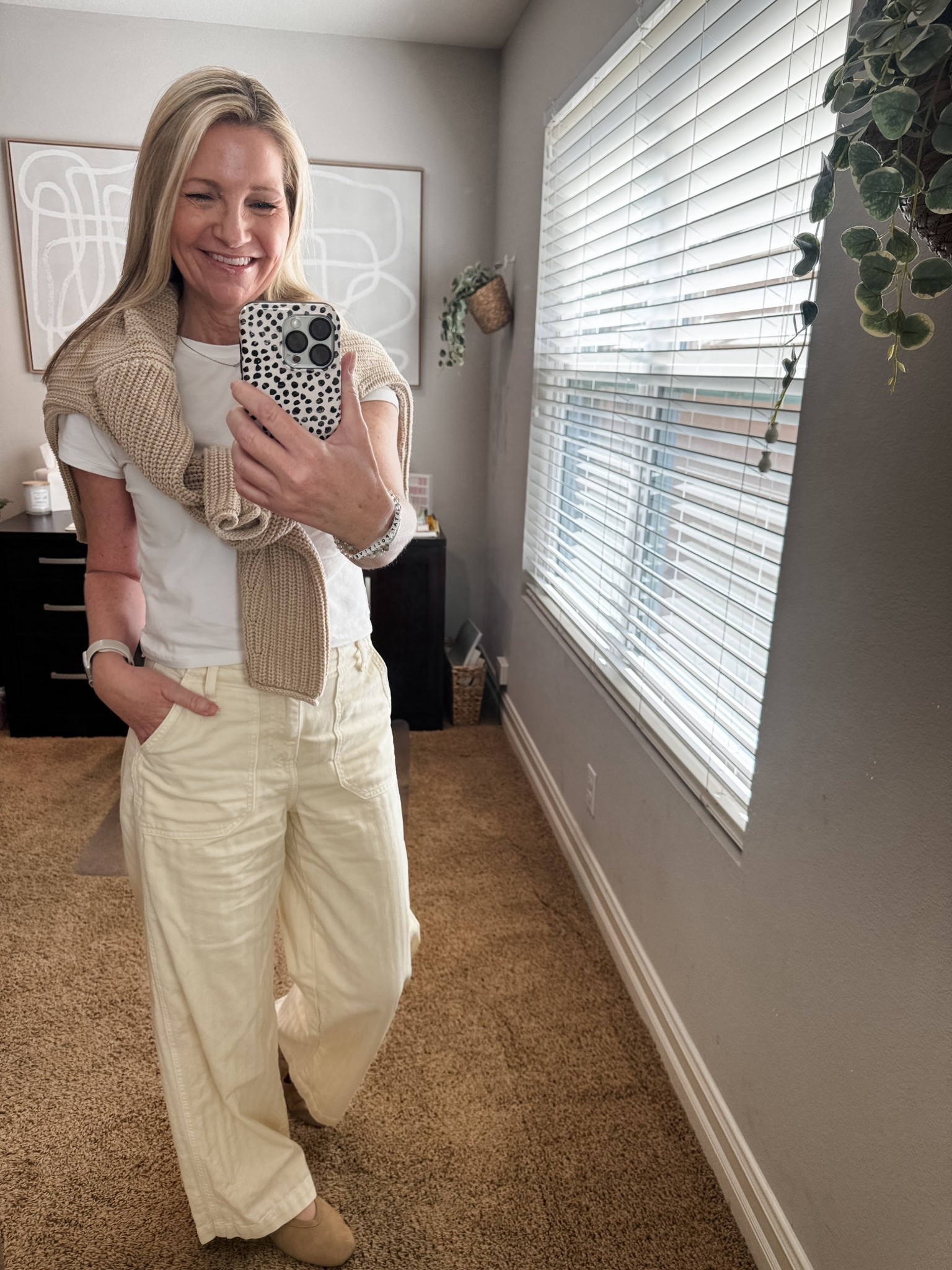 Easy Spring look for a work from home day. My baby tee is Abercrombie and my jeans are Old Navy. My sweater and Mary Jane shoes are Target. 

#LTKSaleAlert #LTKootd #LTKSpringSale