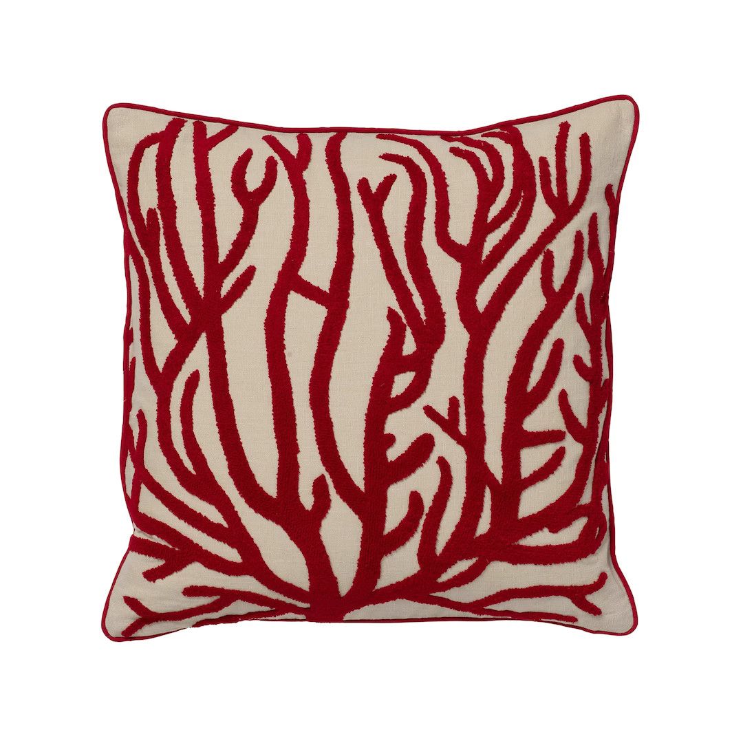 Cushion Lauren Chili 50x50 Cm Organic Linen Handmade - Etsy UK | Etsy (UK)