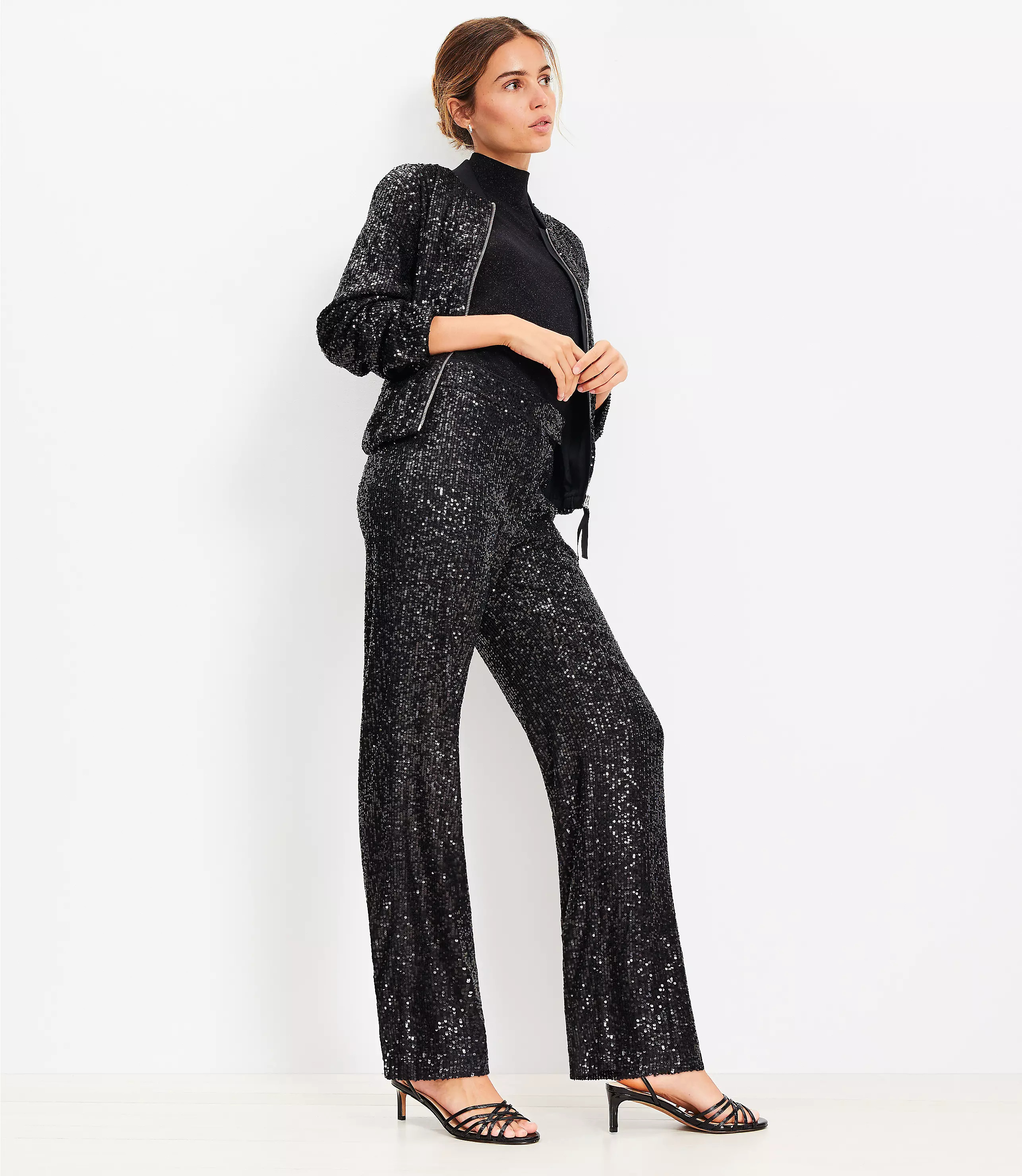 Sequin Straight Pants | LOFT