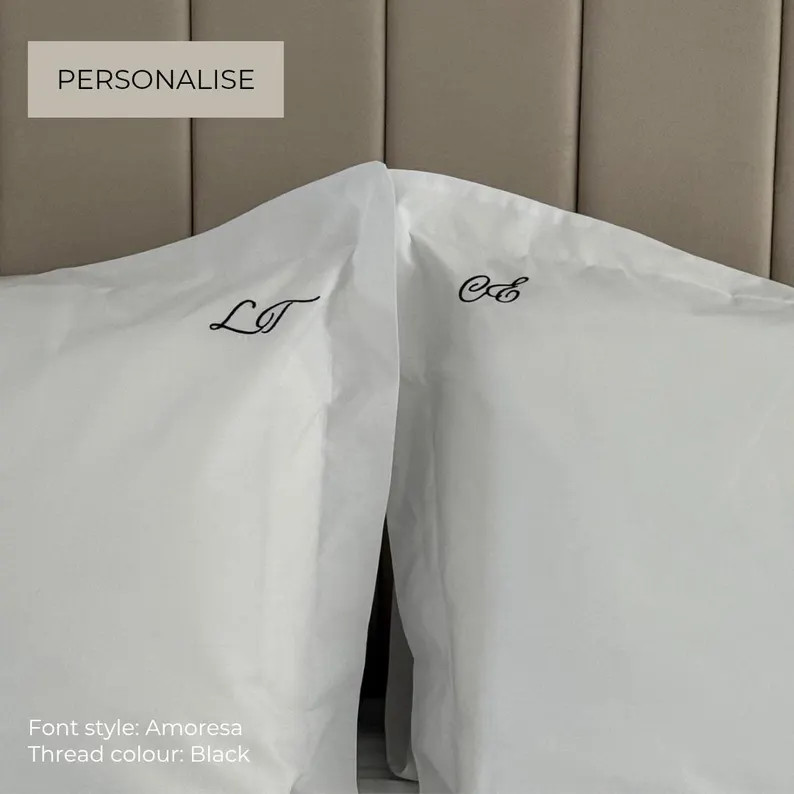 Personalised Initials Pillowcase: Amoresa - Etsy | Etsy (US)