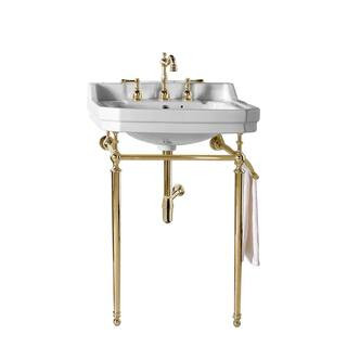 Wellington Single Console Sink in Brass | The Home Depot