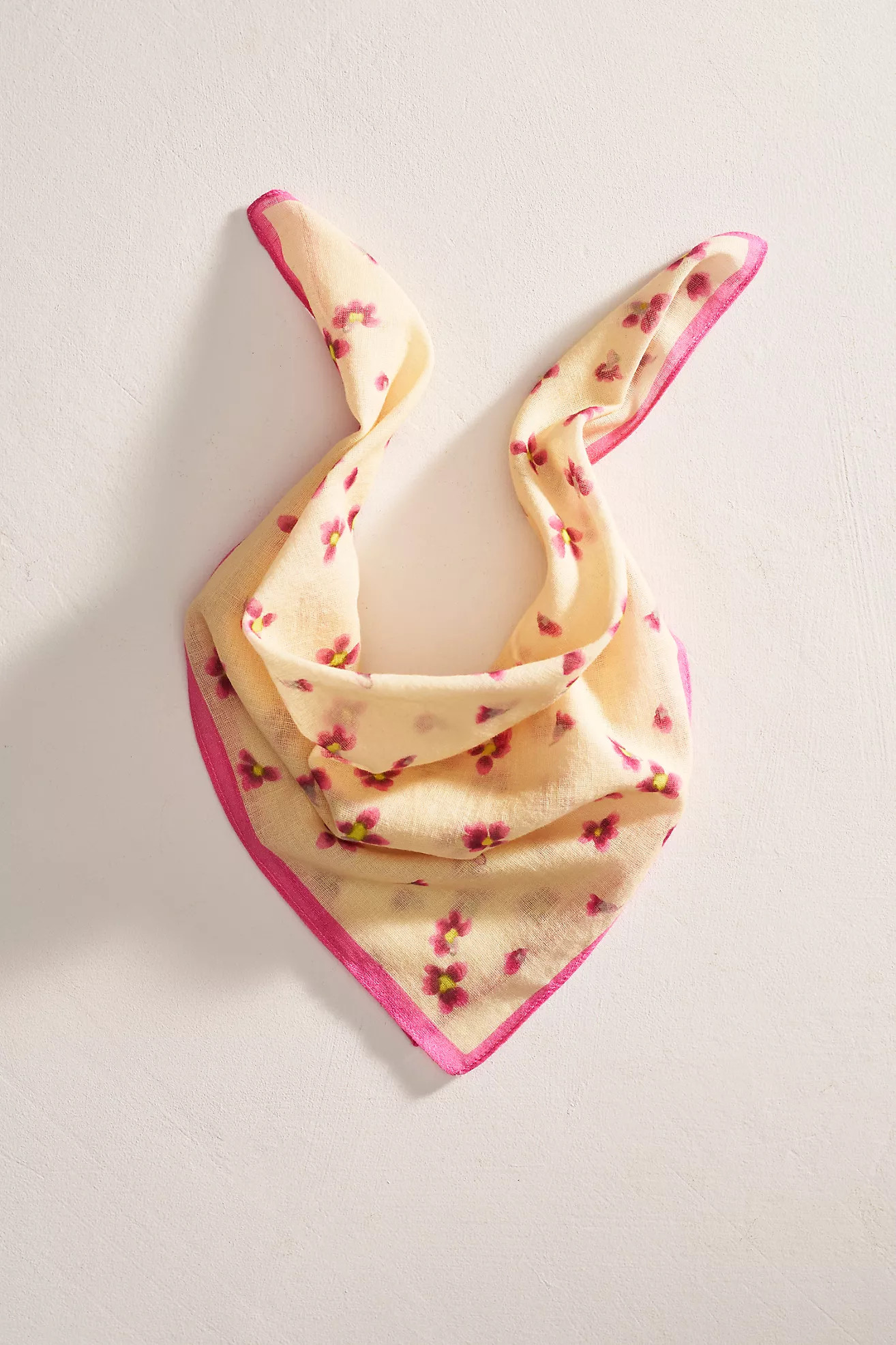 Watercolor Violets Gauze Bandana | Anthropologie (US)