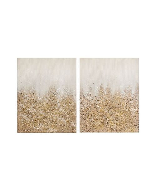 Madison Park Golden Glimmer Hand Brush Embellished Canvas, Set of 2 | Macys (US)