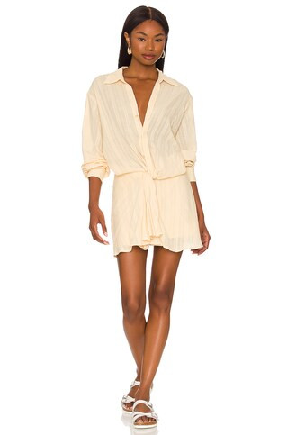 Free People Tara Twist Mini Dress in Vanilla Cake from Revolve.com | Revolve Clothing (Global)