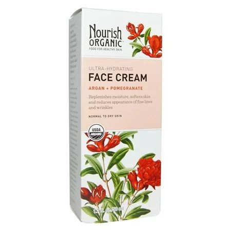 Nourish Organic Ultra-Hydrating Face Cream Argan Plus Pomegranate, 1.7 Oz | Walmart (US)