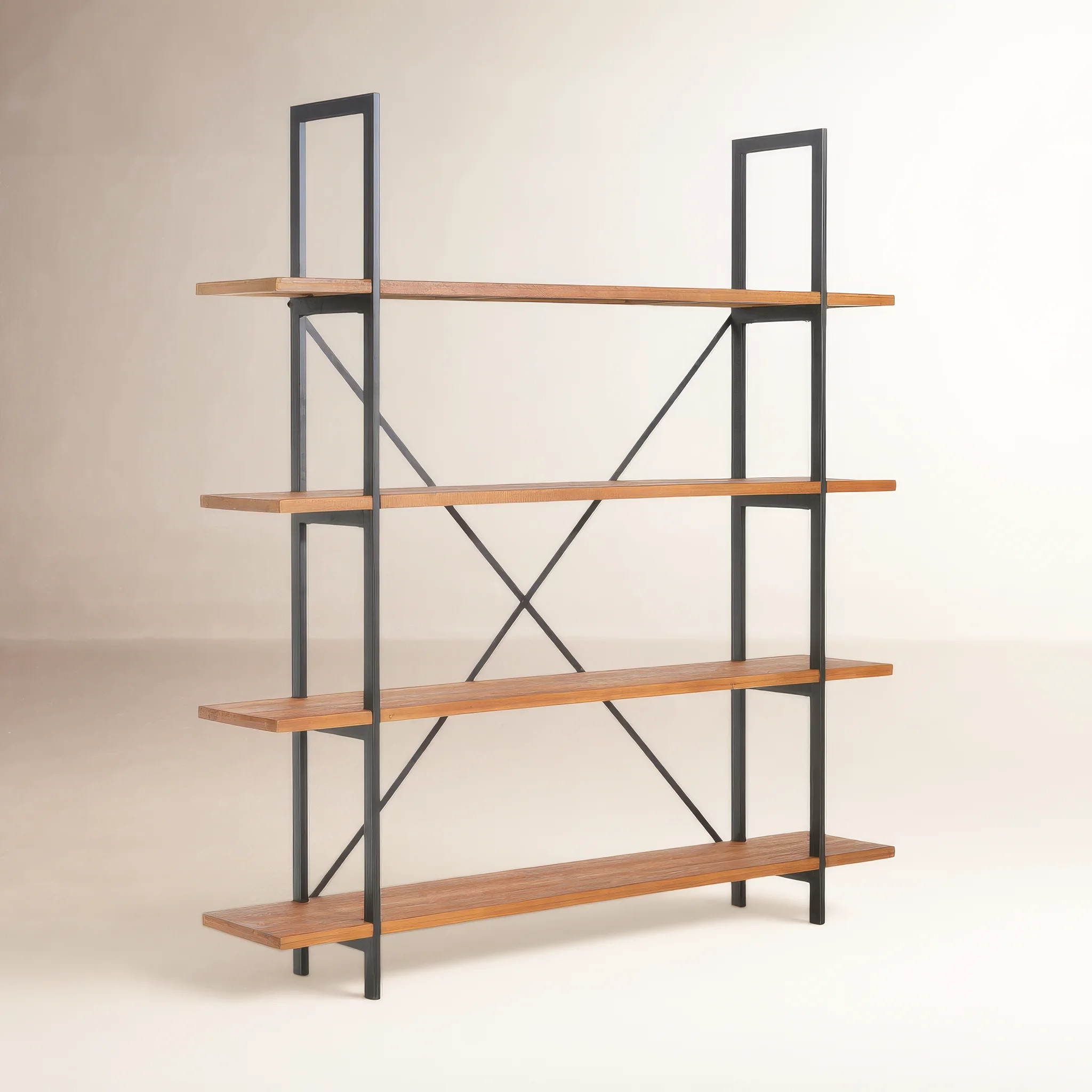Gwyneth 79'' H x 72'' W Iron Etagere Bookcase | AllModern