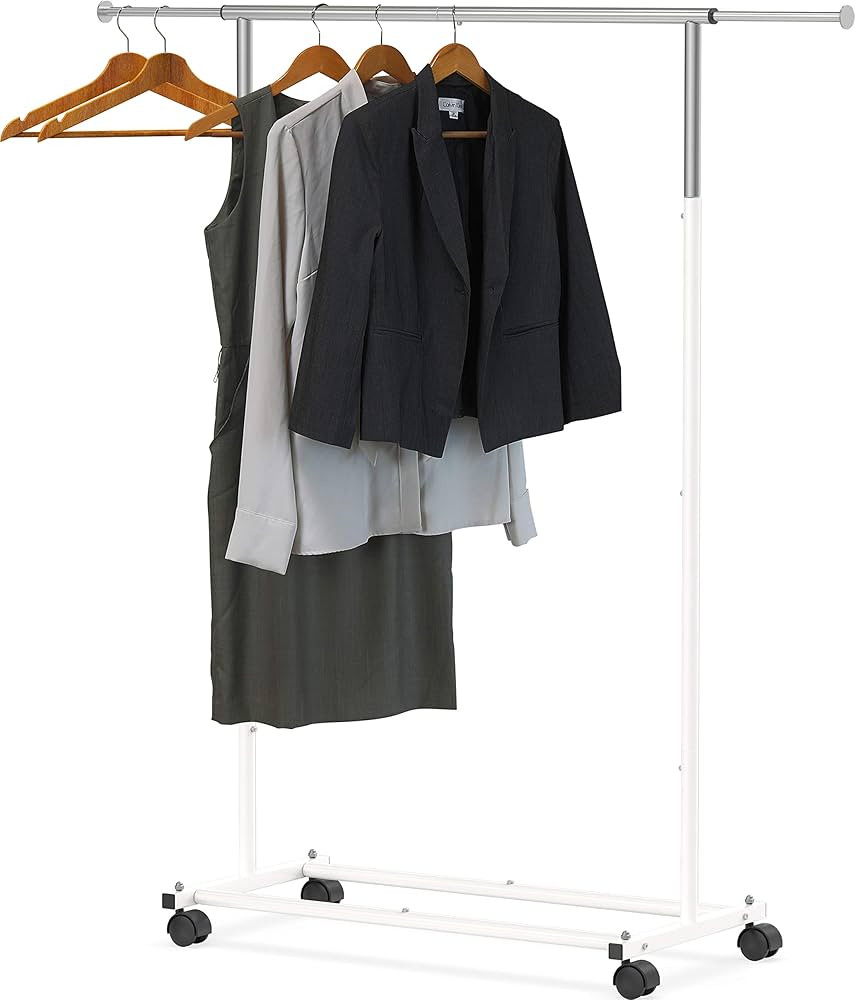 SimpleHouseware Clothing Rack Standard Rod Garment Rack, White | Amazon (CA)