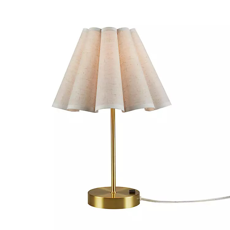 Chique Gold Metal Charging Table Lamp | Kirklands Home | Kirklands