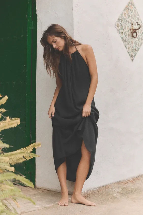 FLOWY HALTER DRESS | Zara US