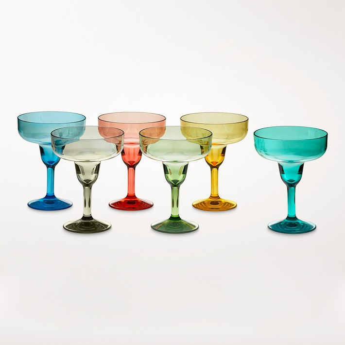 DuraClear® Tritan Outdoor Multicolored Margarita Glasses, Set of 6 | Williams-Sonoma