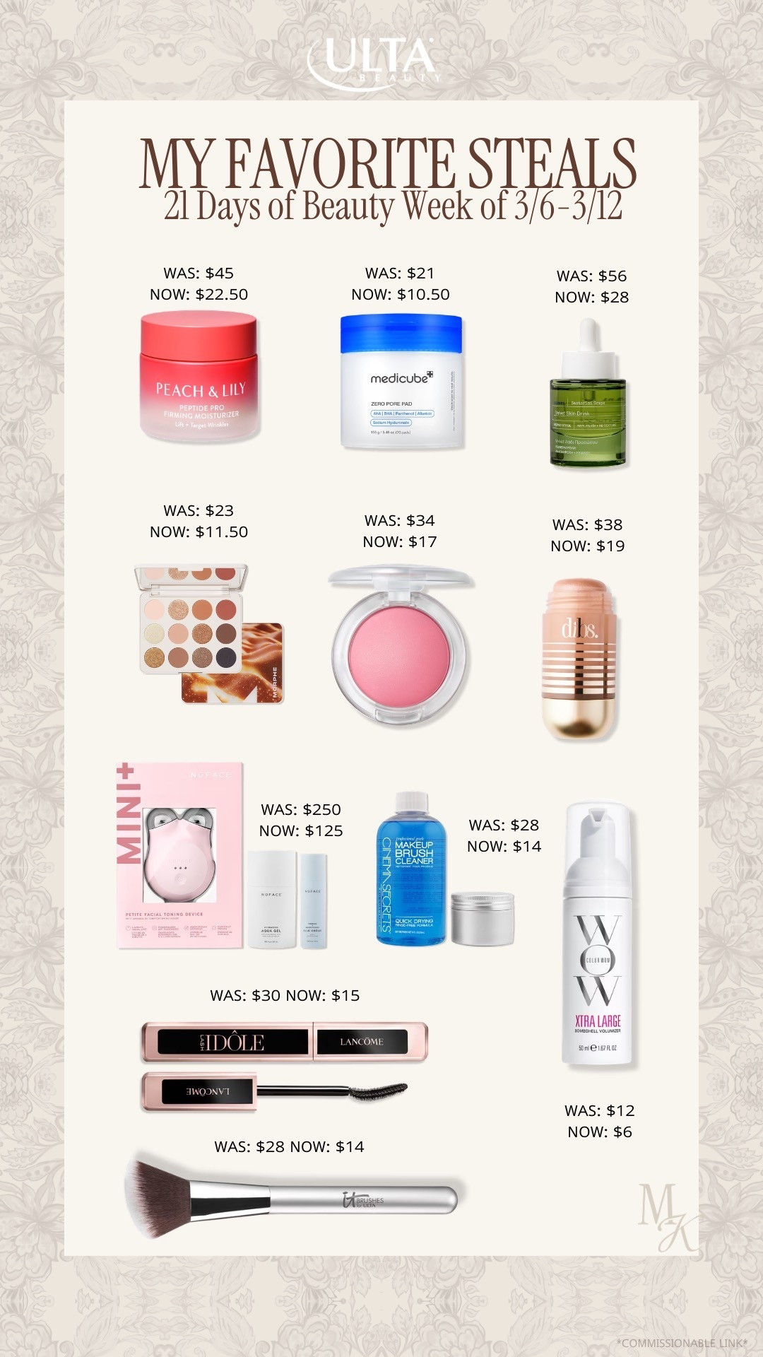 Ulta Beauty sale, Ulta 21 Days of Beauty, 21 Days of Beauty deals, beauty sale 2026, makeup sale, skincare sale, mature skin, hydrating skincare, skincare routine, skincare essentials, beauty, makeup, make up, makeup must haves, everyday makeup routine, full glam makeup, natural makeup look, dewy makeup, long lasting makeup, trending beauty products, hair tools, hair styling tools, hair care routine, frizz control, beauty favorites

#LTKBeauty #LTKselfcare #LTKSaleAlert