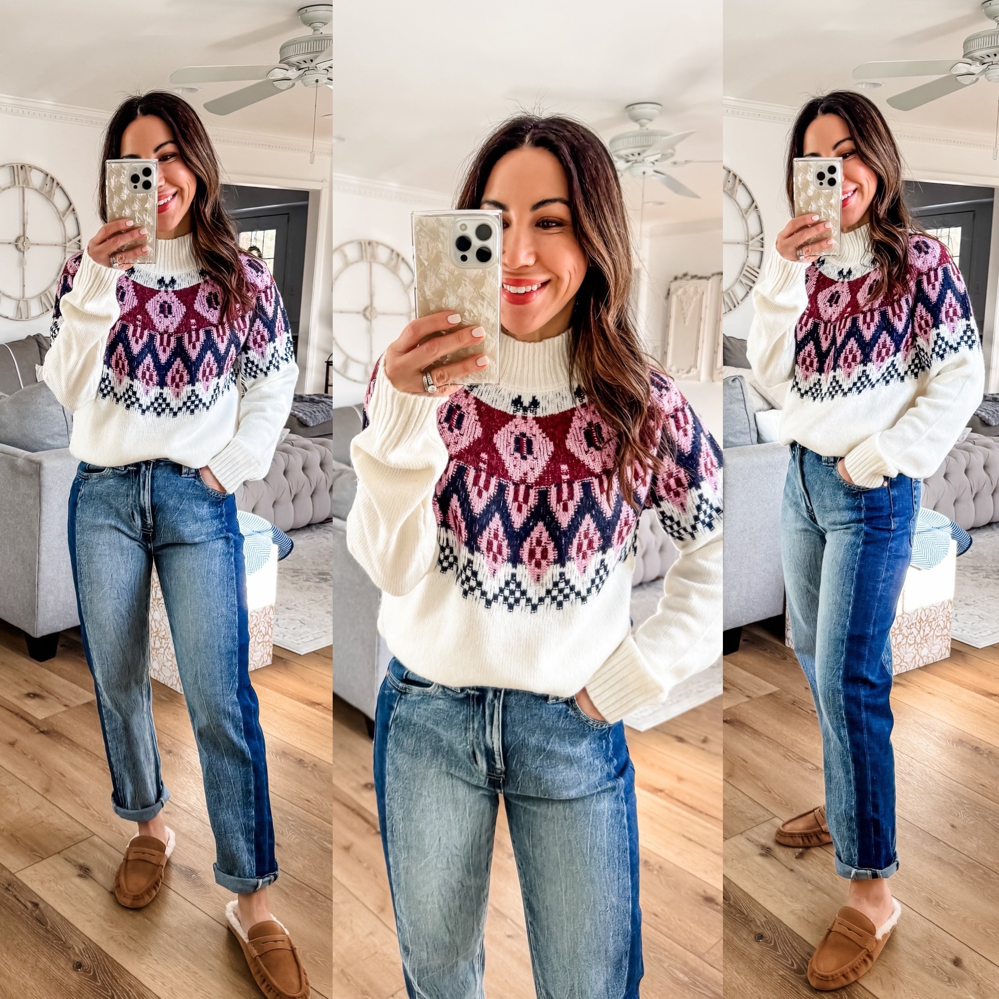 Fair isle sweater small. Jeans 2. Shoes TTS.

#LTKSaleAlert #LTKOver40 #LTKFindsUnder50