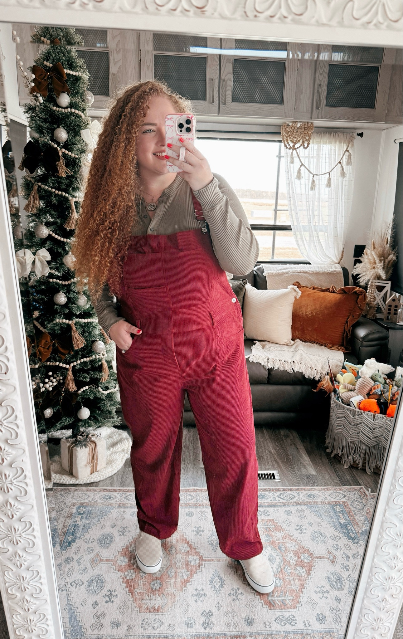 These overalls are so comfy ❤️amazon overalls  | amazon fall overalls | amazon red overalls | fall outfit  | checkered shoes | amazon leopard checkered shoes | fitted long sleeve | Henley long sleeve | amazon Thanksgiving outfit | thanksgiving outfit inspo | amazon Thanksgiving outfit | amazon fashion | amazon finds | amazon look | amazon outfit | fall outfit | fall look | fall fashion | fall finds | fall outfit inspo | fall fashion inspo | fall 2024 | winter outfit  | holiday outfit  | holiday outfit inspo

#LTKStyleTip #LTKMidsize #LTKHoliday