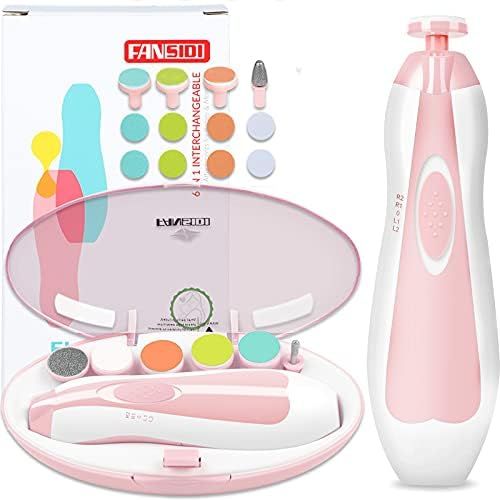 Baby Nail Trimmer Electric, FANSIDI Baby Electric Nail File Safe Baby Nail Clippers Kit Manicure Set | Amazon (US)