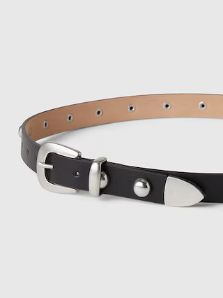 Vegan Leather Studded Belt | Gap (US)