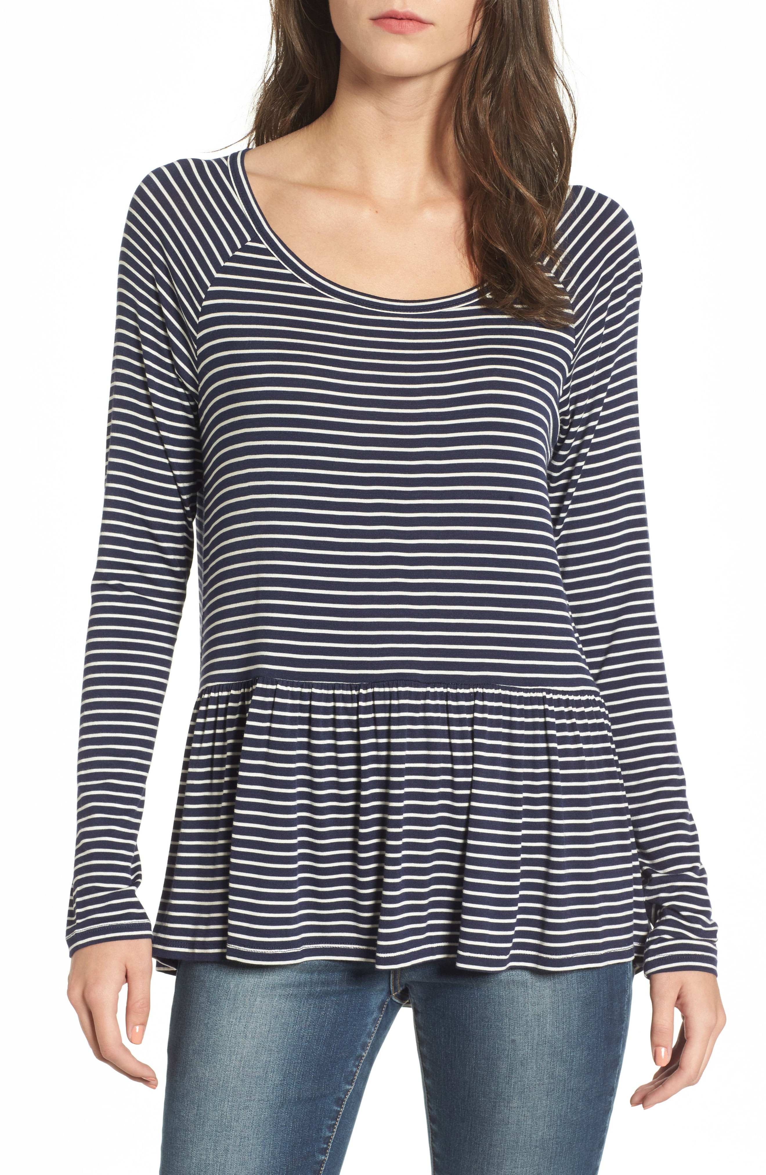 Stripe Peplum Tee | Nordstrom