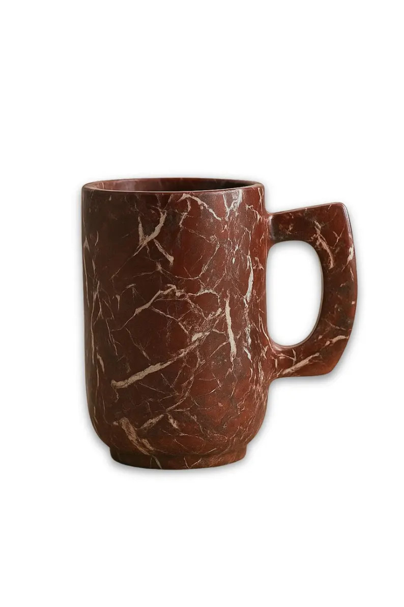 Cherry Rosso Marble Levanto 6" Mug |  18 oz Large Onyx Mug  6' H 3.5" D | Natural Stone Coffee Mu... | Etsy (US)