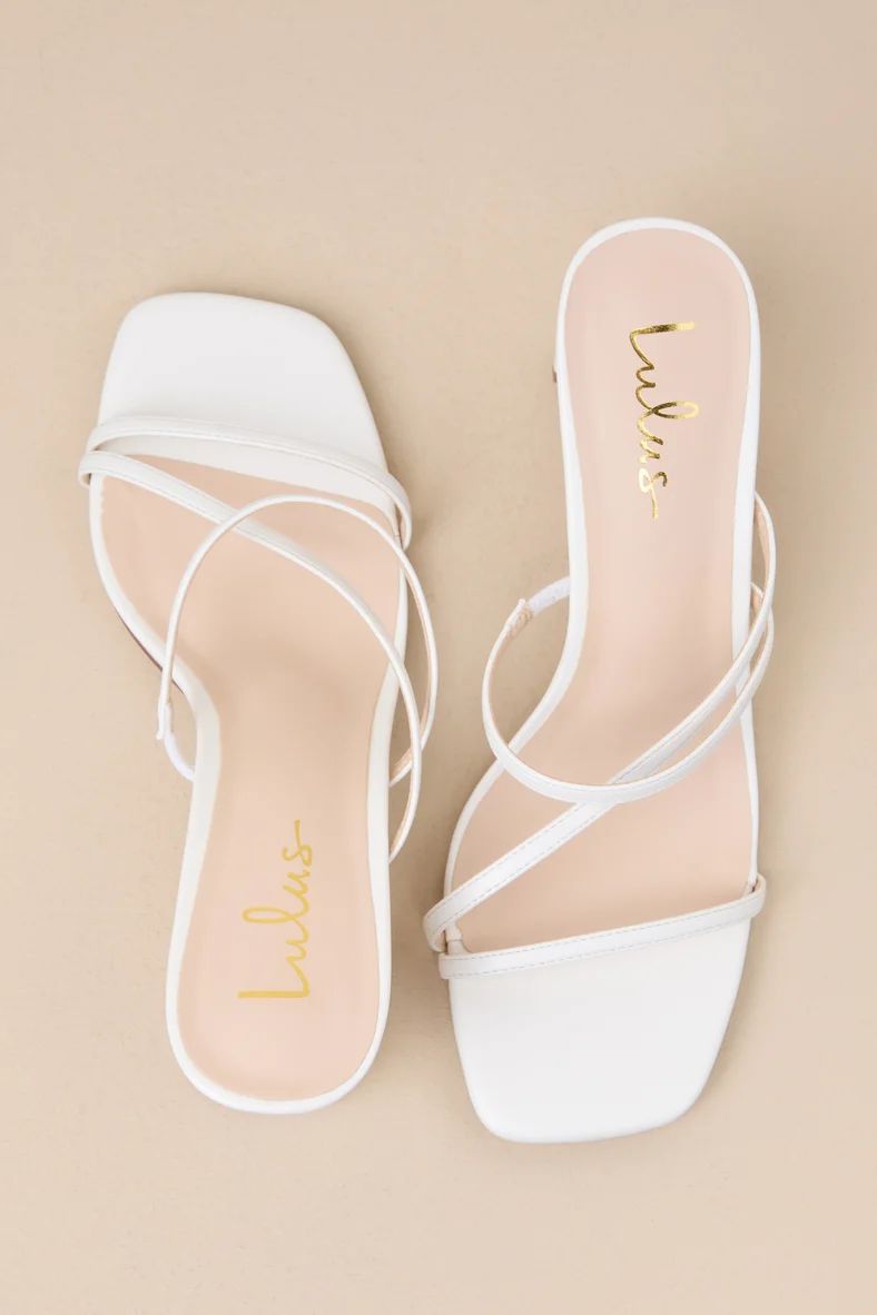 Jobelle White Strappy High Heel Sandals | Lulus