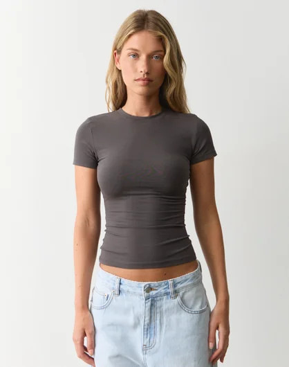 Stretch Cotton Longline Tee | Glassons (Australia)