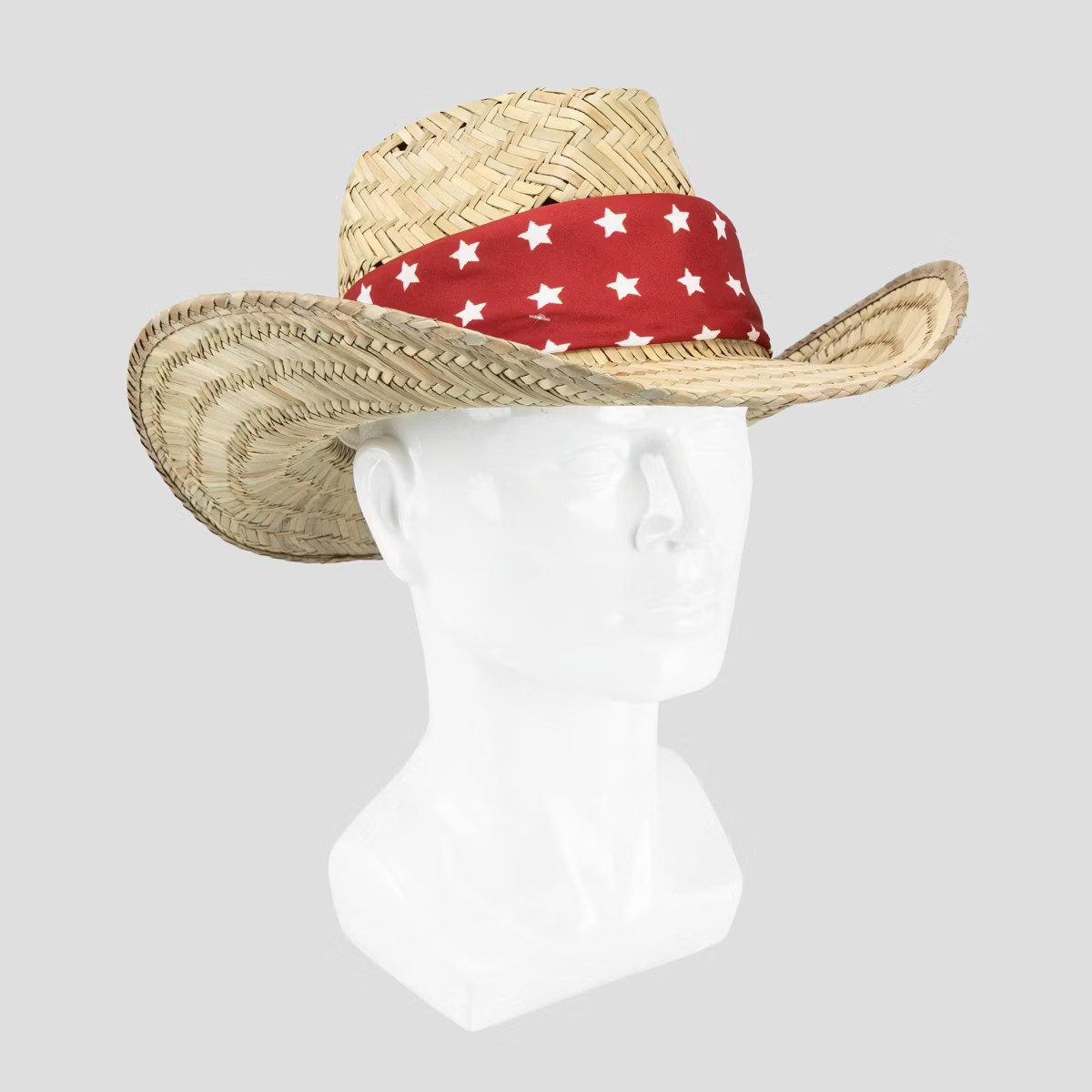 Wemco Men's Straw Cowboy Hat with Bandana - Natural Wood | Target