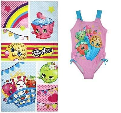 Shopkins Swimsuit Bathing Suit One-Piece Little Girls size 6 Beach Towel Set    | eBay | eBay US