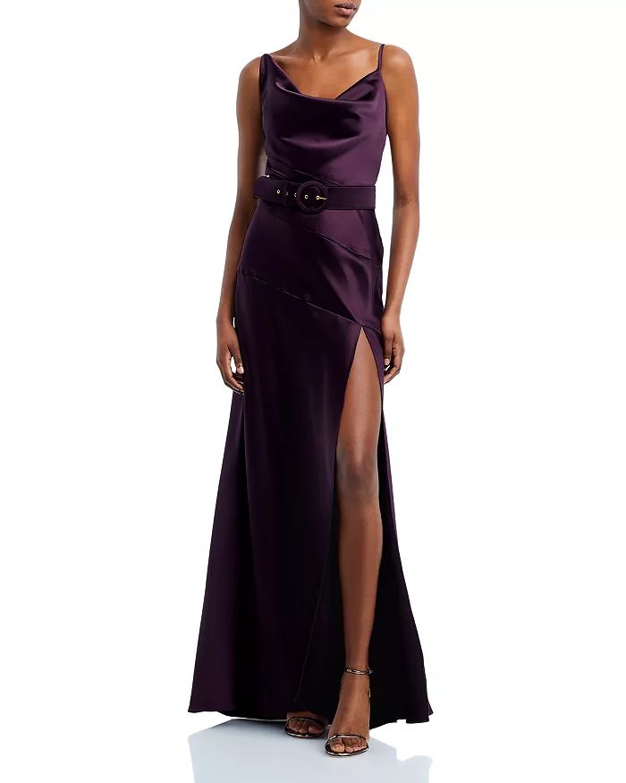 Belted Cowl Neck Gown | Bloomingdale's (US)