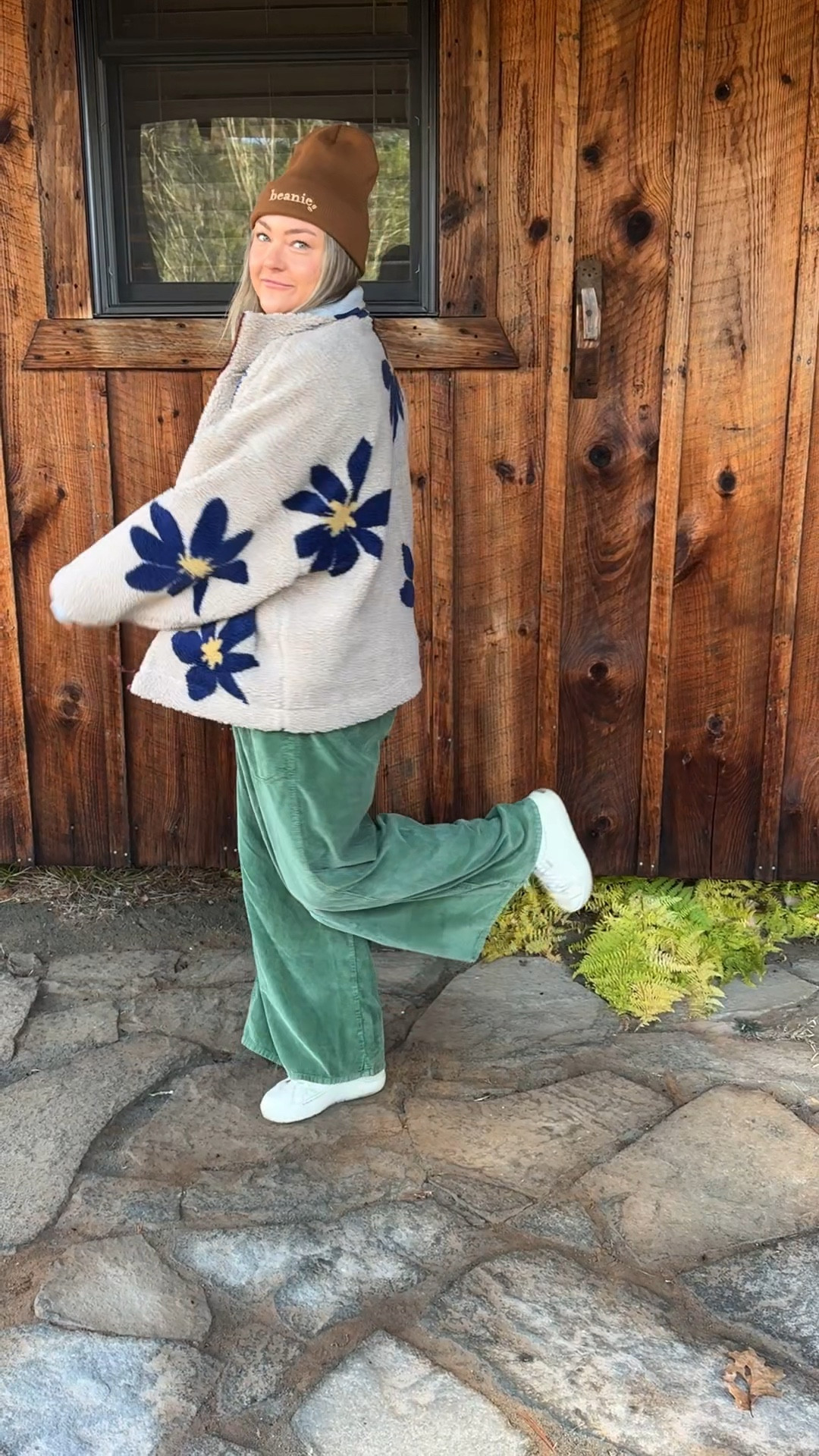 doesn’t get cozier than this! obsessed with this fall fleece with a floral design for some fun. and the corduroy overalls are soo comfortable. wore this outfit with the best walking schoes and a beanie.   

#LTKStyleTip #LTKootd #LTKSeasonal