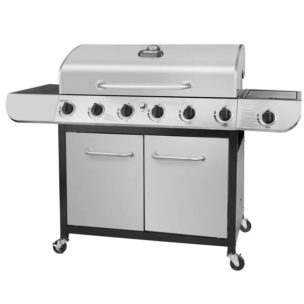 Royal Gourmet 6 - Burner Free Standing Liquid Propane 71000 BTU Gas Grill with Side Burner | Wayfair North America