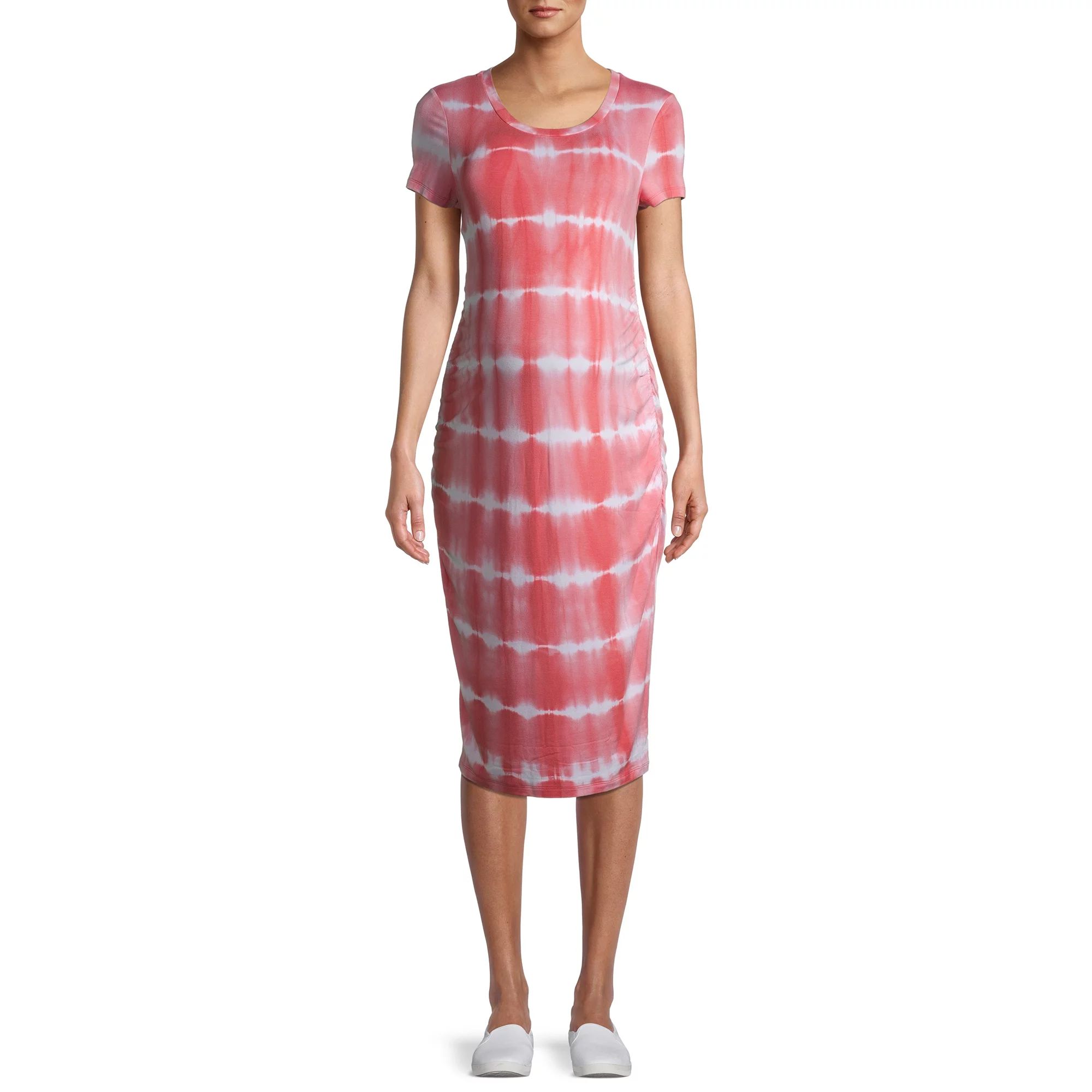 Time and Tru Women's Maternity Short Sleeve Bodycon Dress | Walmart (US)