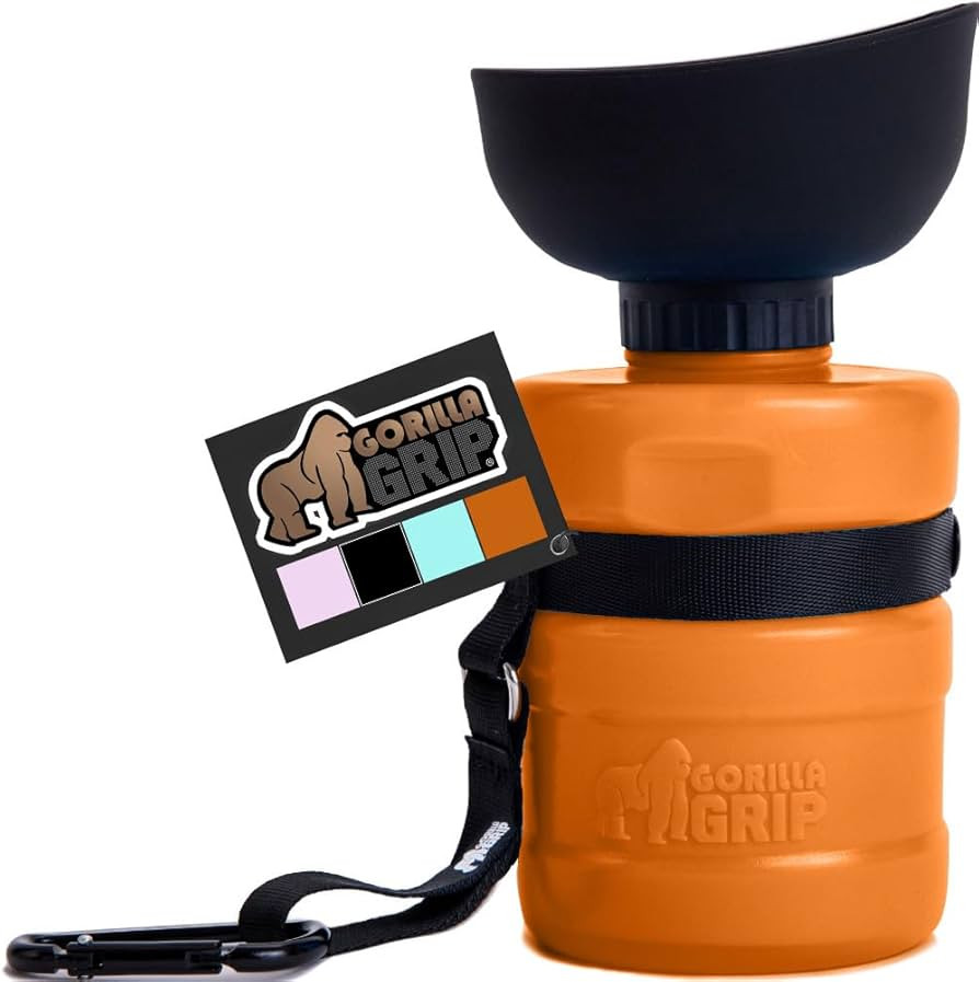 GORILLA GRIP Dog Water Bottle, Portable Water Bowl Dispenser for Dogs, 20 oz Leak Proof Pet Trave... | Amazon (US)