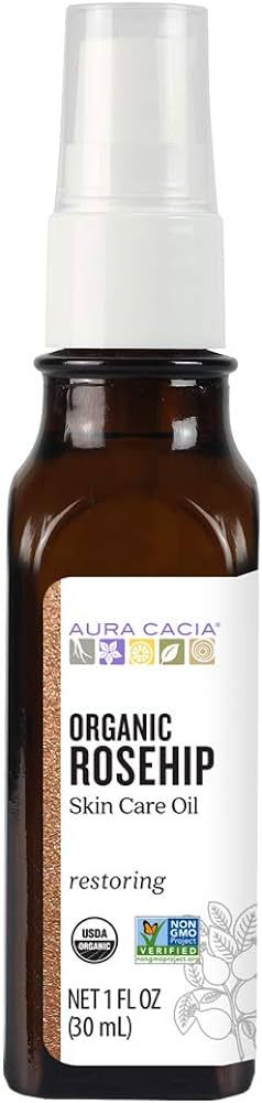 Aura Cacia Organic Rosehip Skin Care Oil | GC/MS Tested for Purity | 30ml (1 fl. oz.) | Amazon (US)
