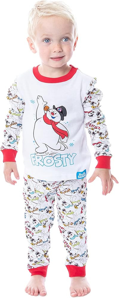 Frosty the Snowman Frosty Bunch Holiday Cotton Pajama Set, White, 4T | Amazon (US)